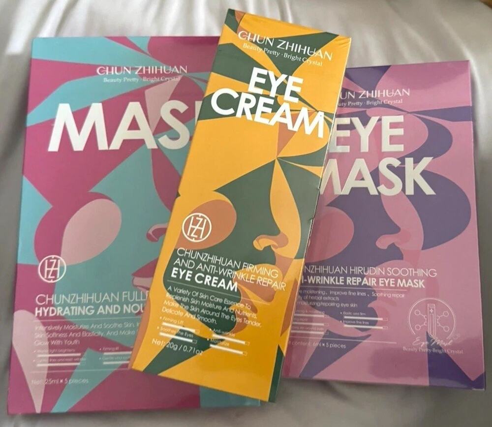 CHUNZHIHUAN Skincare Set 3 Eye Cream Eye Mask Face Mask Anti-Wrinkle New